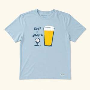 Life Is Good Keep It Simple Beer Golf Tee Coastal Dadcore USA Small